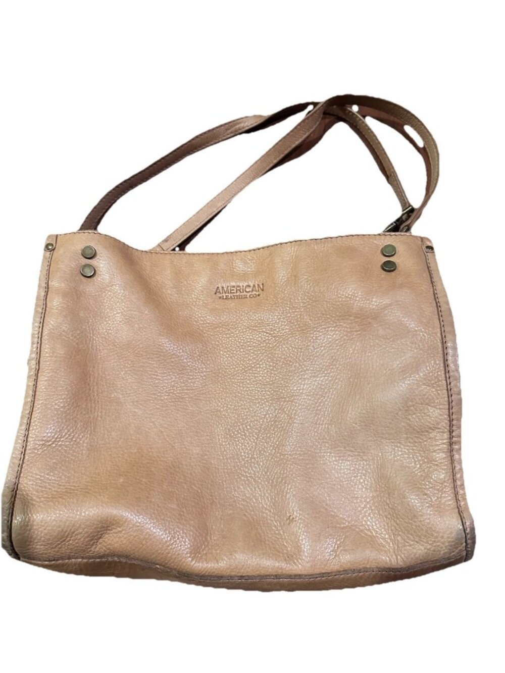 American Leather Co. Lenox Satchel – Tan Triple Entry Leather Handbag